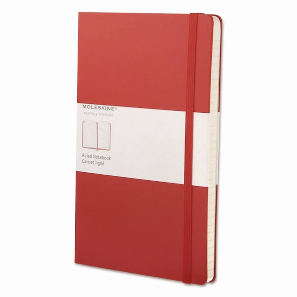 Moleskine 5" x 8.25" Red Hardcover Classic Notebook, 240 Pg 9788862930048 - main