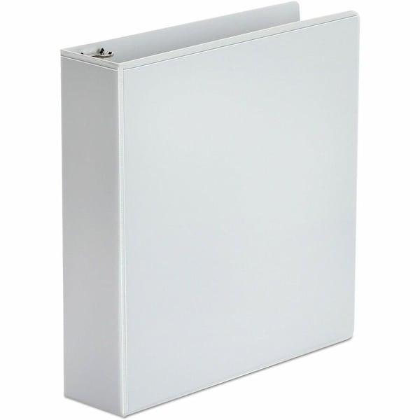 Universal Round Ring Economy Vinyl View Binder, 2" Capacity, White UNV20982*** - main