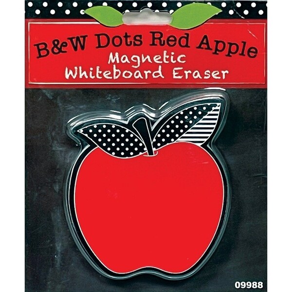 Ashley Magnetic Whiteboard Eraser, Apple Shaped 09988 - main
