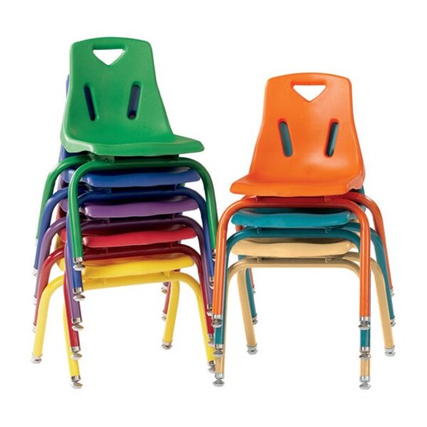 Jonti-Craft Berries Stacking Chairs with Powder-Coated Legs, 16 in. Ht, Set of 6, Teal 8126JC6005 - main