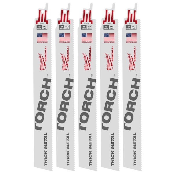 Milwaukee Tool 9" 10 TPI The Torch SAWZALL Blades (25 Pk) 48-00-8713 - main