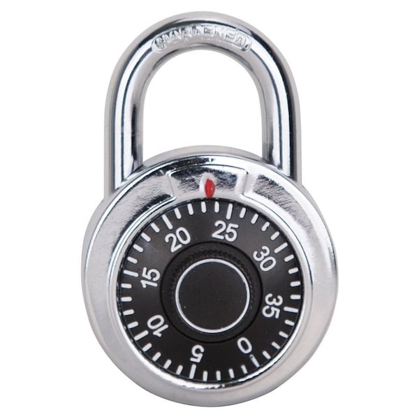 Prosource Padlock, Standard Shackle, 1/4 in Dia Shackle, 1-1/4 in H Shackle, Steel Shackle, Steel Body HD6147763-3L - main