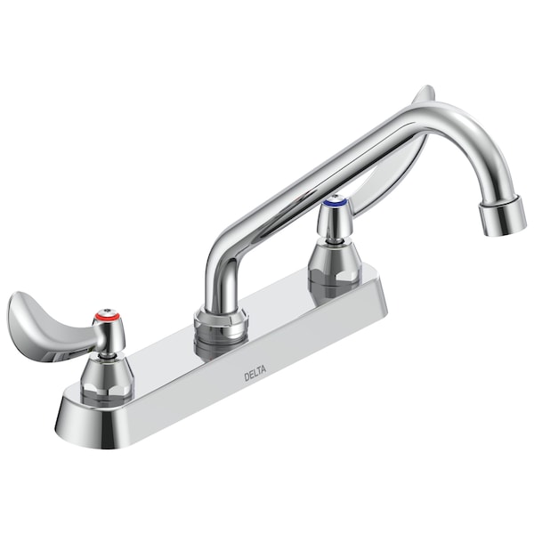 Delta Commercial 26C3 Two Handle 8 In Cast Deck-Mount Faucet In Chrome 26C3224 - main
