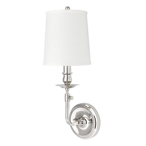 Hudson Valley Lighting Logan 1 Light Wall Sconce 6.25 In. Polished Nickel 171-PN - main