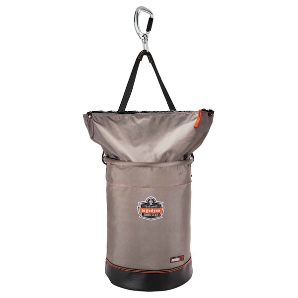 Ergodyne L Gray Hoist Bucket - Swivel Carabiner - D-Rings - Zipper 5977 - main