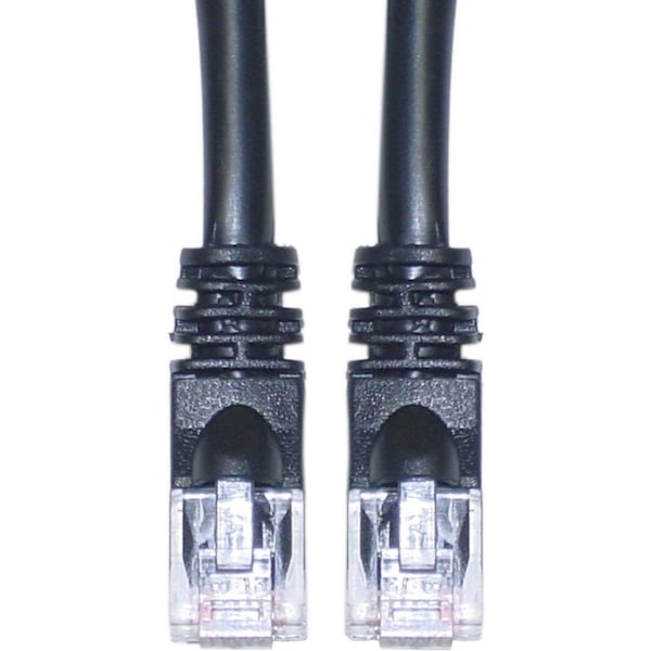 Cable Wholesale Cat5e Black Copper Ethernet Patch Cable, Snagless/Molded Boot, POE Compliant, 35 foot 10X6-02235 - main