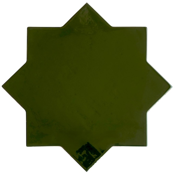 Apollo Tile 7x7 in. Glossy Deep Forest Green Porcelain Star Wall and Floor Tile 6.46 sq ft/case, 16PK UMB88VERSTRA - main
