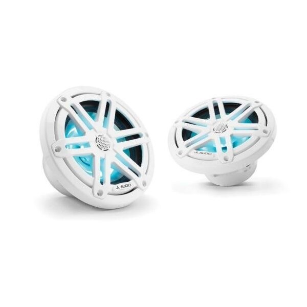 Jl Audio 6.5in Marine Speakers, Sport Grille, Gloss White, RGB LED Lights, 93515, 010-03064-00, 2PK 93515/010-03064-00 - main