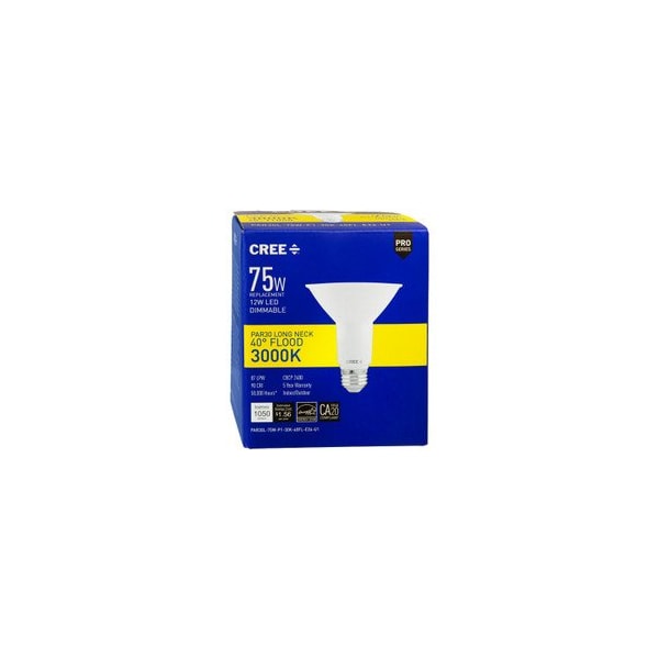 Cree Lighting 12W LED PAR30L, 3000K, 40 deg Flood, 75W Equiv. PAR30L-75W-P1-30K-40FL-E26-U1 - main