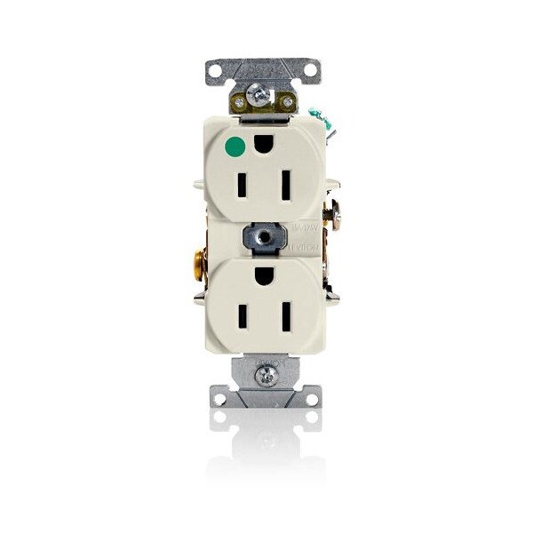 Leviton Dup Rec HG 15A 125V Self-Gr LtAl 8200-HT - main
