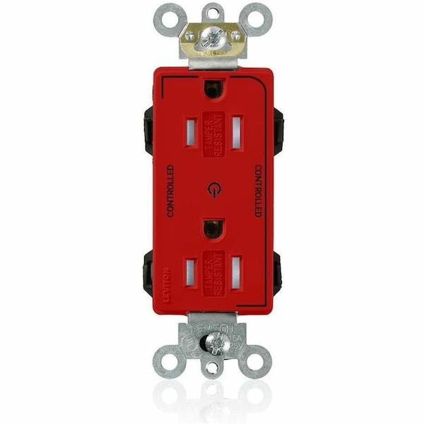 Leviton Straight Blade Receptacle, 5-15R, 15 A, 125V AC, Surface Mount, Self-Grounded MT162-2R - main