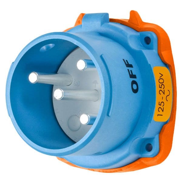 Meltric DS20 INLET POLY BLUE SIZE 2 TYPE 3R 2P+N+G 20 A 125/250 VAC 60 Hz NO AUX 33-18076 - main