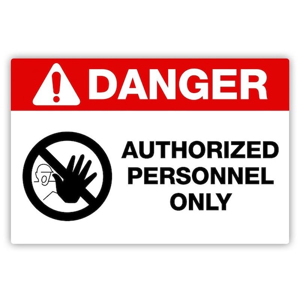 Creative Safety Supply Safety Label, 9 in Height, 6 in Width, Vinyl PL20005-69 - main