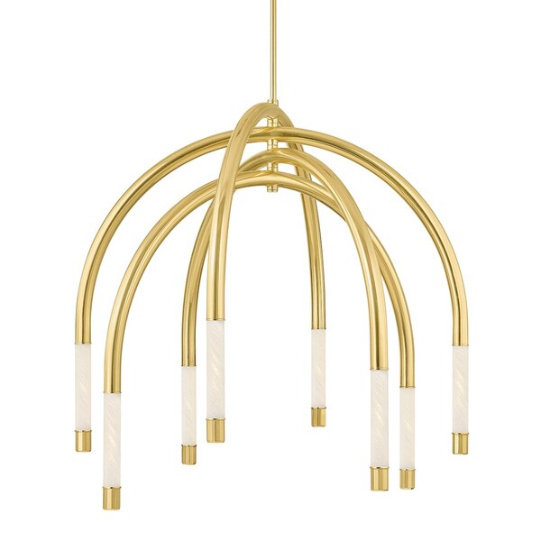 Corbett Lighting Noz Nozawa X Zeme 8 Light Chandelier 47.75 In. Vintage Polished Brass 471-48-VPB - main