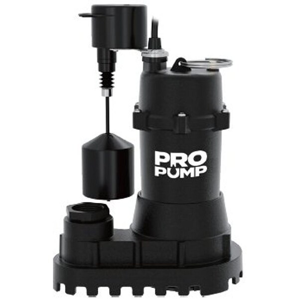 Propump Sump Pump, 1-Phase, 5 A, 115 V, 1/3 hp, 1-1/2 in Outlet, 28 ft Max Head, 4080 gph, Cast Iron SBI03304VP - main