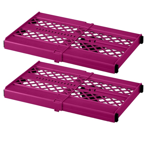 Lockermate Adjust-A-Shelf Locker Shelf, Extends to Fit Your Locker, Pink, 2-Pack 5024-FCH-2PK - main