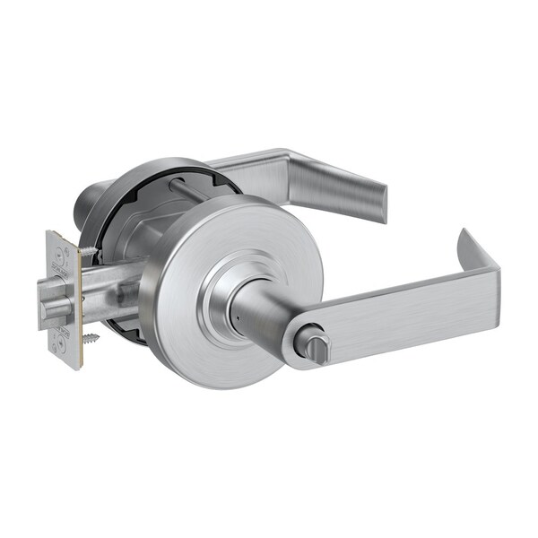 Schlage Grade 1 Entrance Cylindrical Lock, Less Cylinder, Rhodes Lever with Rose, Satin Chrome Finish PC53L RHO 626 - main