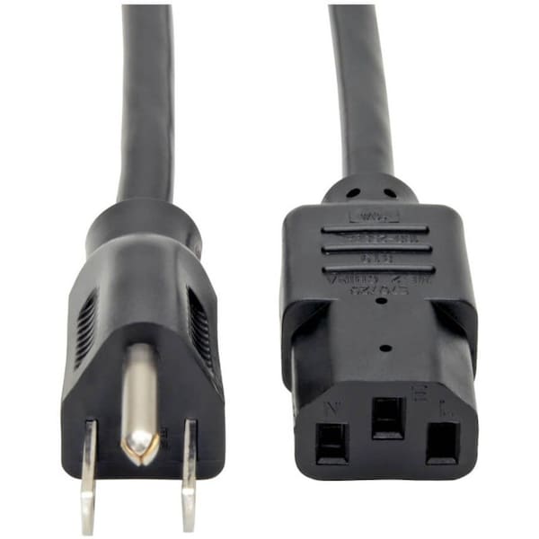Eaton Tripp Lite Series Desktop Computer Power Cable, NEMA 5-15P to C13 - 10A, 125V, 18 AWG, 12 ft. P010-012 - main