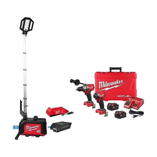 Milwaukee Tool MX FUEL Tower Light + M18 FUEL Combo Kit MXF040-1XC, 3696-22 - main
