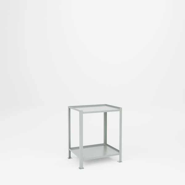 Pucel Two Shelf Utility Table, 19 in W x 25 in D x 31 in H, Gray TU-1925-2 - main