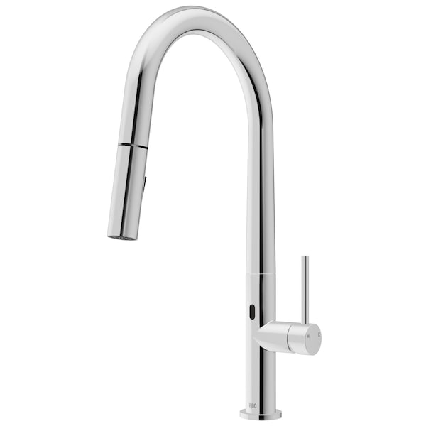 Vigo Greenwich Single-Handle Pull-Down Sprayer Kitchen Faucet with Touchless Sensor in Chrome VG02029CHS - main