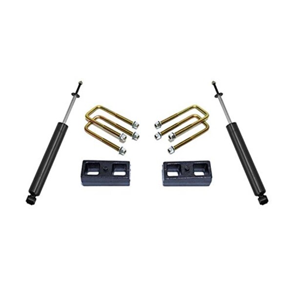 Whole-In-One 2 in. Blocks Rear Suspension Lift Kit with U-Bolts - Maxtrac Shocks 2650Sl WH3638543 - main