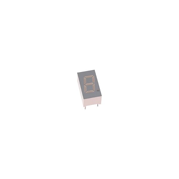 Sunled LED Display, Single Digit, Color: Yellow Lens: Wavelength: 590nm Min.Intensity: 2200 XDUY06C - main