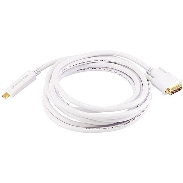 Monoprice 10ft 32AWG Mini DisplayPort to DVI Cable - White 6000 - main
