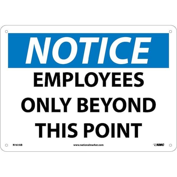Nmc Notice Employees Only Beyond This Point Sign, N161AB N161AB - main