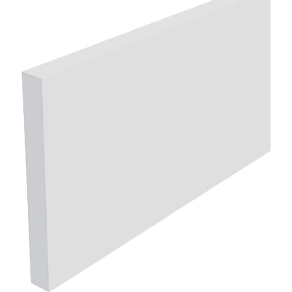 Westlake Royal Building Products Craftsman 3/8'' W.x1-1/2'' H.x8 ' L. Wht PVC Flat Trim 5836341 - main