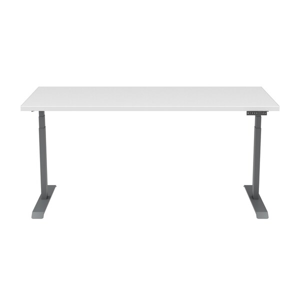 Homeroots 48" White and Gray Writing Desk 524932 - main