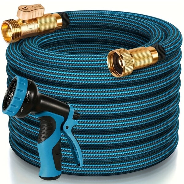 Wrightmaster 3/4 in. x 100 ft. Standard Garden Hose with Multi-Function NozzleandLeak-Proof Technology ZR-100FTB - main