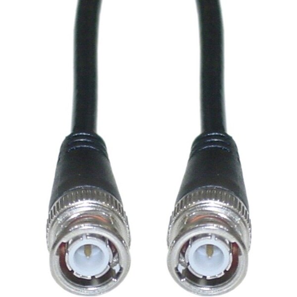 Cable Wholesale BNC RG58/AU Coaxial Cable, 50 Ohm, 0-4 GHz frequency, Black, BNC Male, Copper Stranded Center 10X1-01125 - main