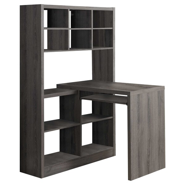 Homeroots 38" Taupe L Shape Computer Desk 333347 - main