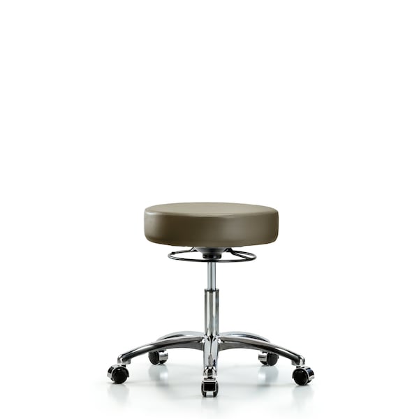 Blue Ridge Ergonomics Vinyl Stool, Chrome, Desk, Casters, Royal BR-VDHSO-CR-CC-8809 - main
