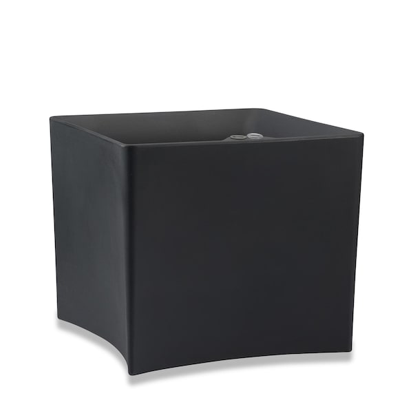 Crescent Garden TruDrop Pinch Self Watering Square Planter - 23" x 23" x 20"H, Caviar Black A675794 - main