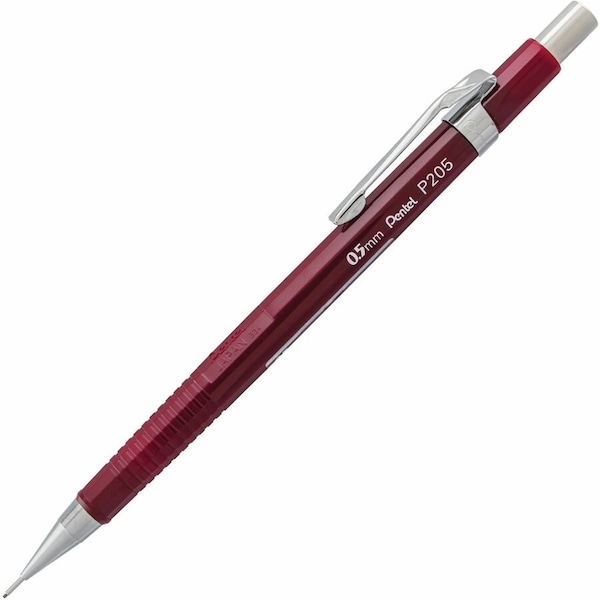 Pentel P205B Sharp Mechanical Drafting Pencil 0.5 mm Burgundy Barrel P205B - main
