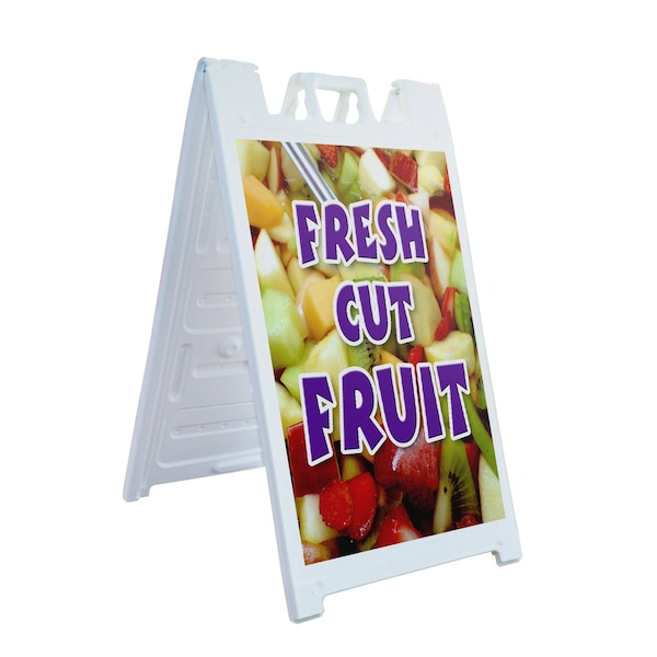 Signmission Fresh Cut Fruit, A-Frame & 2 Decals Installed, Heavy-Duty Plastic Frame SBHD-D-2436-Fresh Cut Fruit - main