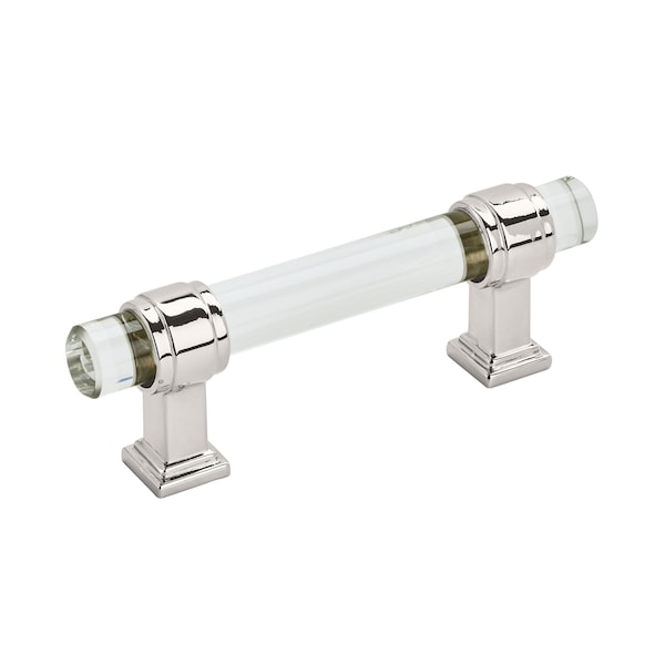 Amerock Glacio 3 in 76 mm Center-to-Center Clear/Polished Nickel Cabinet Pull BP36659CPN - main
