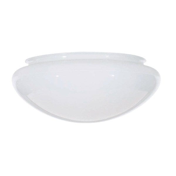 Satco 10 In. Mushroom Glass Shade 11-1/2 In. Dia 9-7/8 In. Fitter 4-9/16 In. Height Sprayed White Inside 50/331 - main