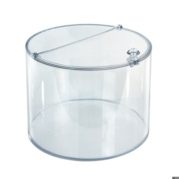 Azar Displays Round Candy Bin with Magnetic Lid - 1.06 Gallons 400429 - main