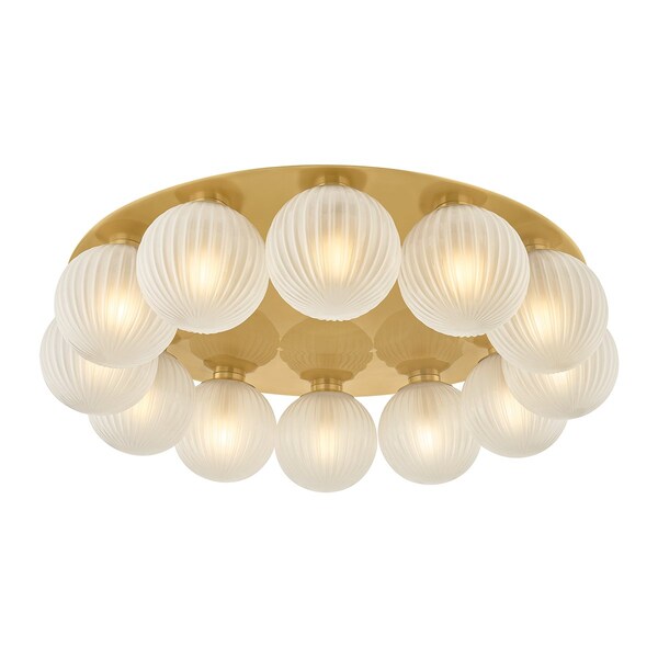 Corbett Lighting Vernazza 12 Light Flush Mount in Vintage Polished Brass Finish 536-32-VPB - main
