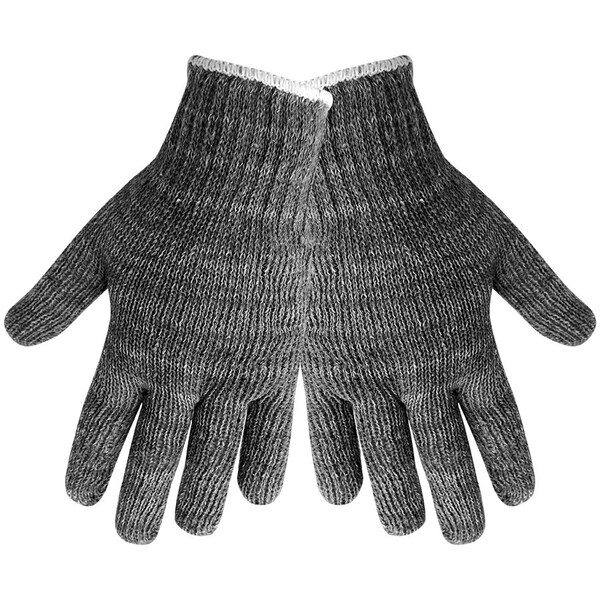 Global Glove S55G-6 Standard Weight Poly/Cotton Gloves, Gray, XSmall, 12PK S55G-XS - main