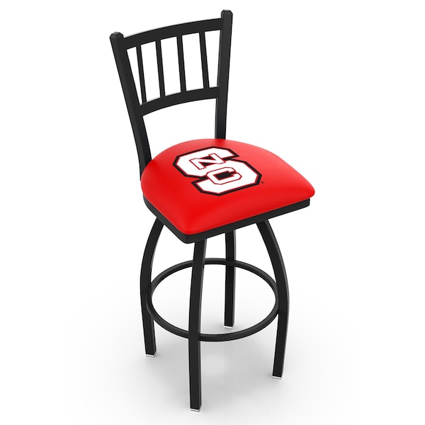 Holland Bar Stool Co 30" Blk Wrinkle North Carolina State Swivel Bar Stool, Jailhouse Back L01830NCarSt - main