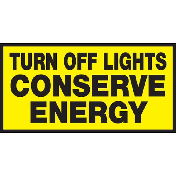 Accuform SAFETY LABEL TURN OFF LIGHTS LRCY533VSP - main