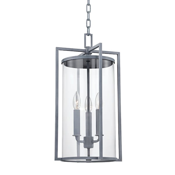 Troy Lighting Percy 3 Light Lantern 11 In. Weathered Zinc F1146-WZN - main