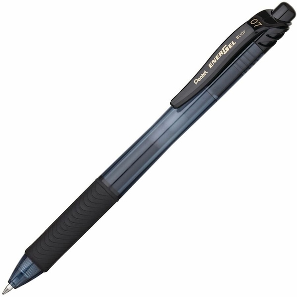 Pentel Pen Set, Black, Non-Erasable, Gel, PK12 BL107-A - main