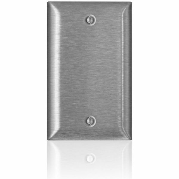 Leviton Wall Plate, Blank, Stainless Steel SS13-40 - main