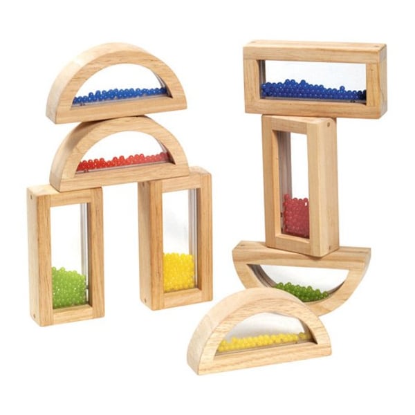 Guidecraft Crystal Bead Blocks, Wooden Building Set, PK8 G3012 - main