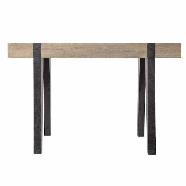 Homeroots 45" Natural and Dark Brown Writing Desk 402061 - main